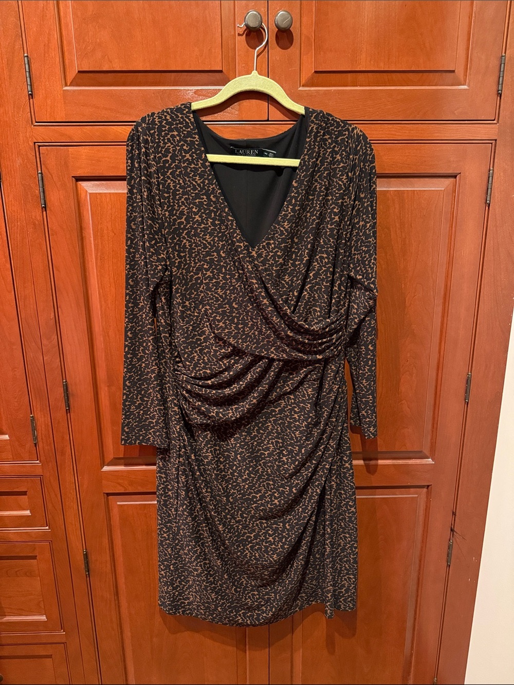 Lauren Ralph Lauren Cheetah Print Ruched Dress